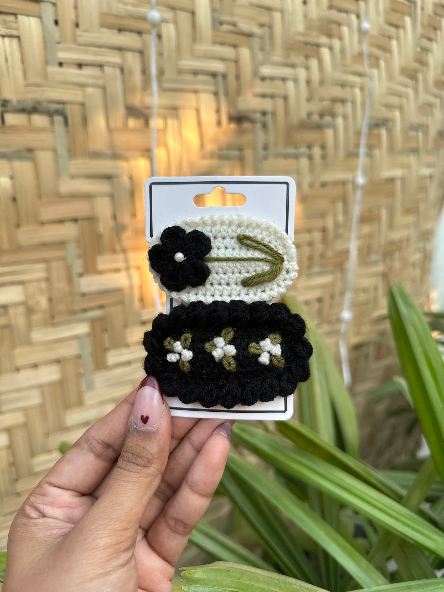 Crochet hair clips