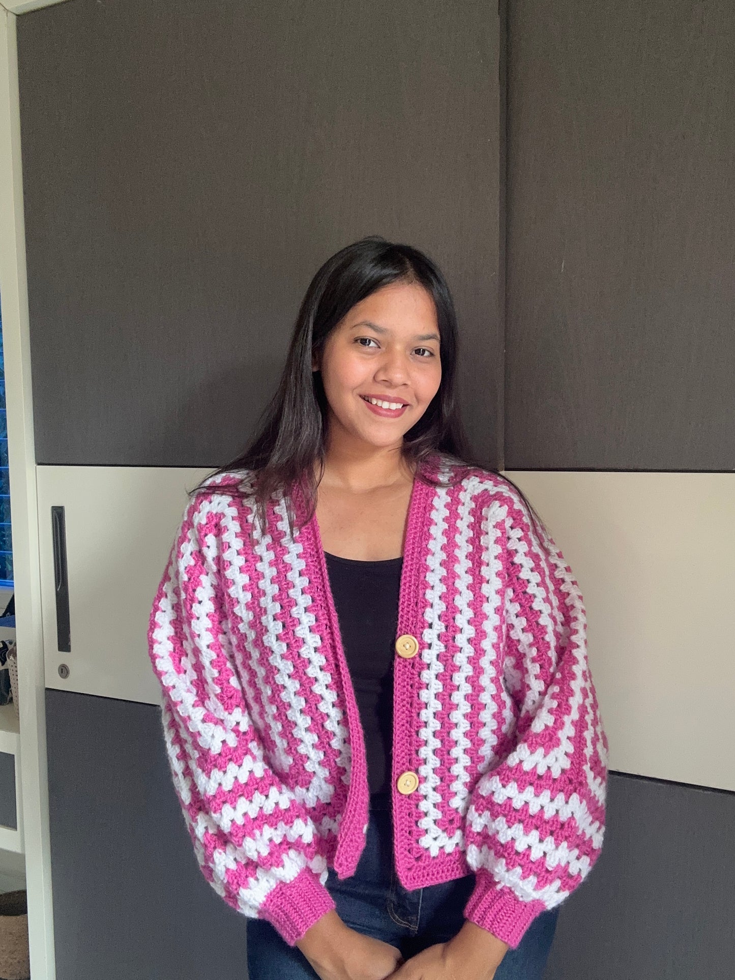 Stripes crochet cardigan