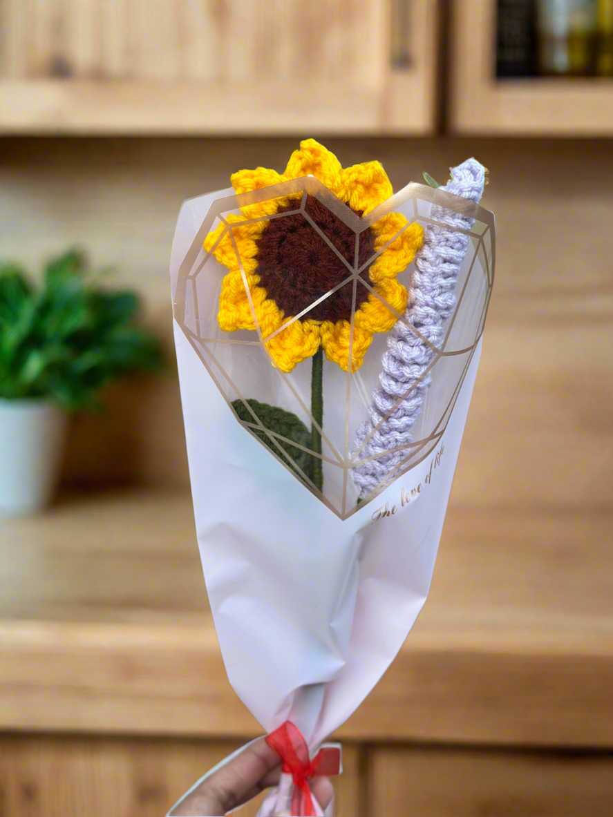 Sunflower & lavender bouquet
