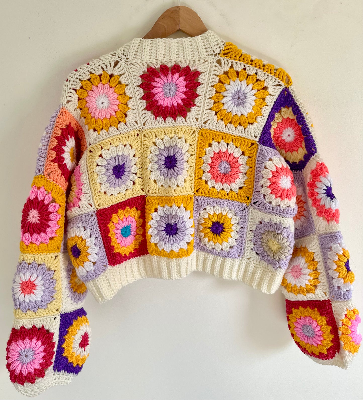 Floral fantasy crochet cardigan