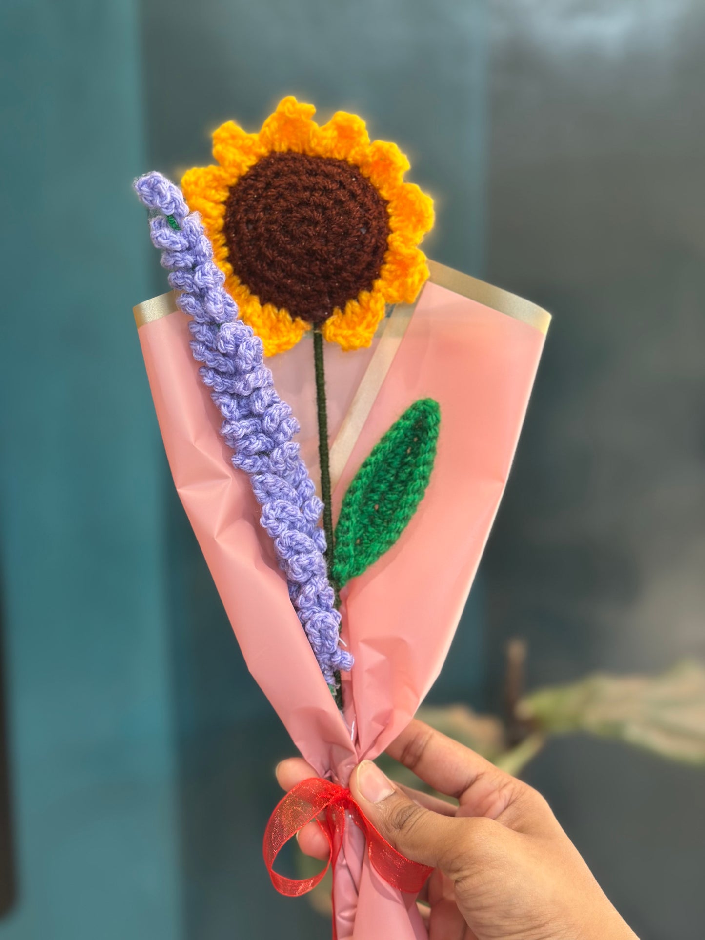 Sunflower & lavender bouquet