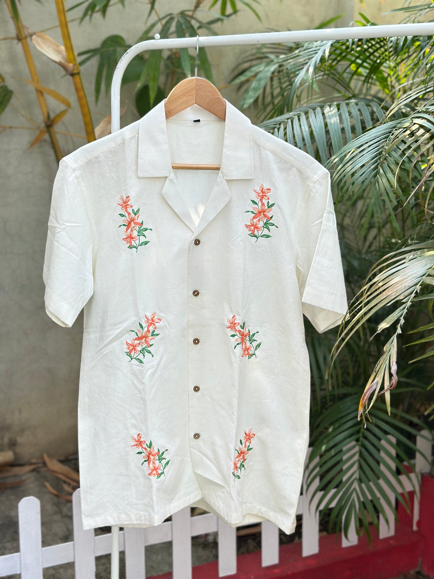 Floral cotton shirt