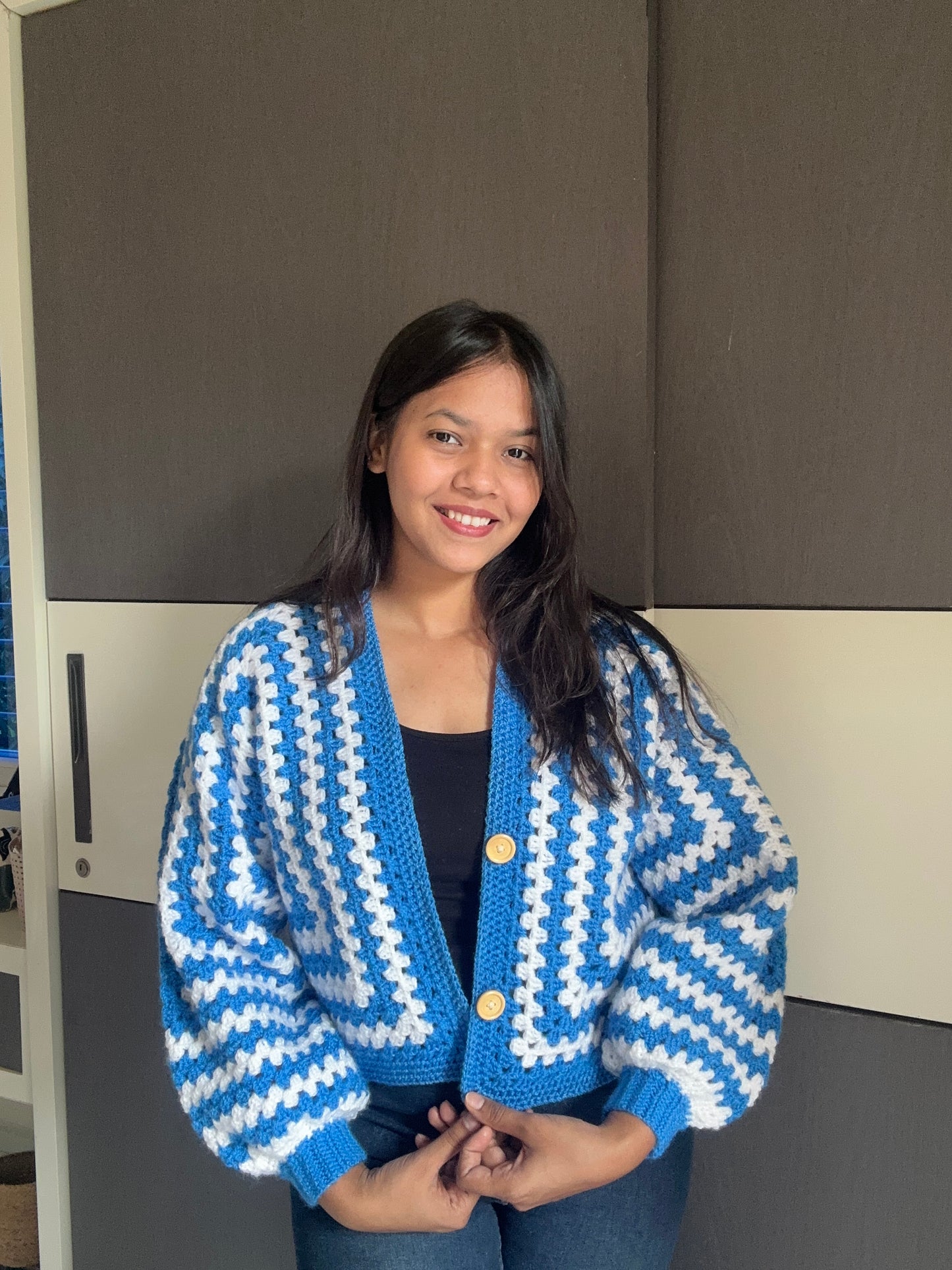 Stripes crochet cardigan