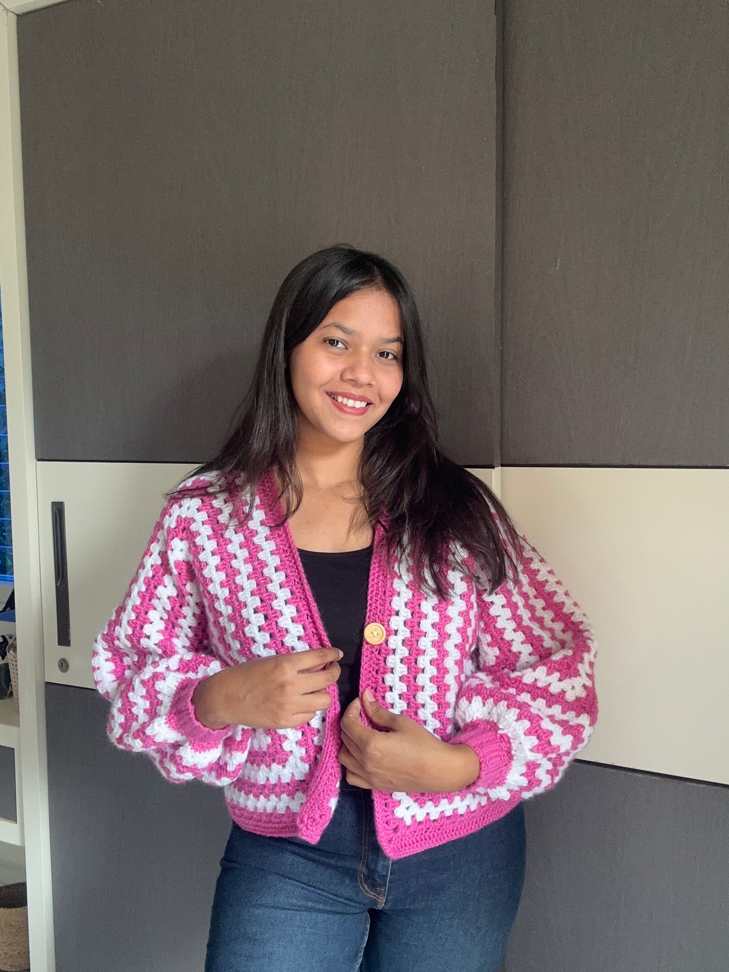 Stripes crochet cardigan