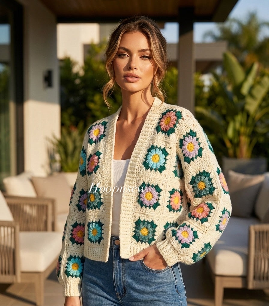 Flower multicoloured cardigan