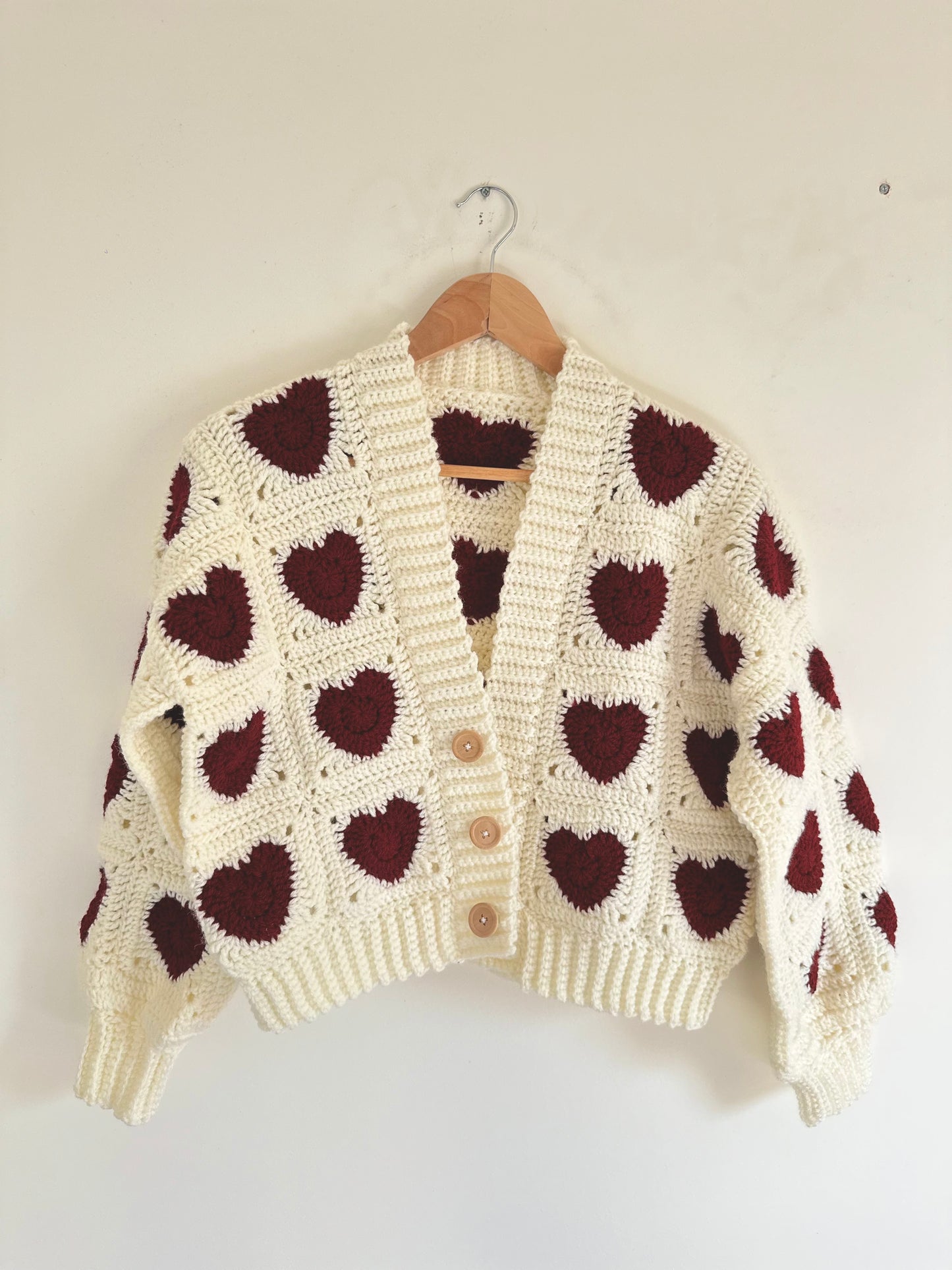 Sweetheart crochet cardigan