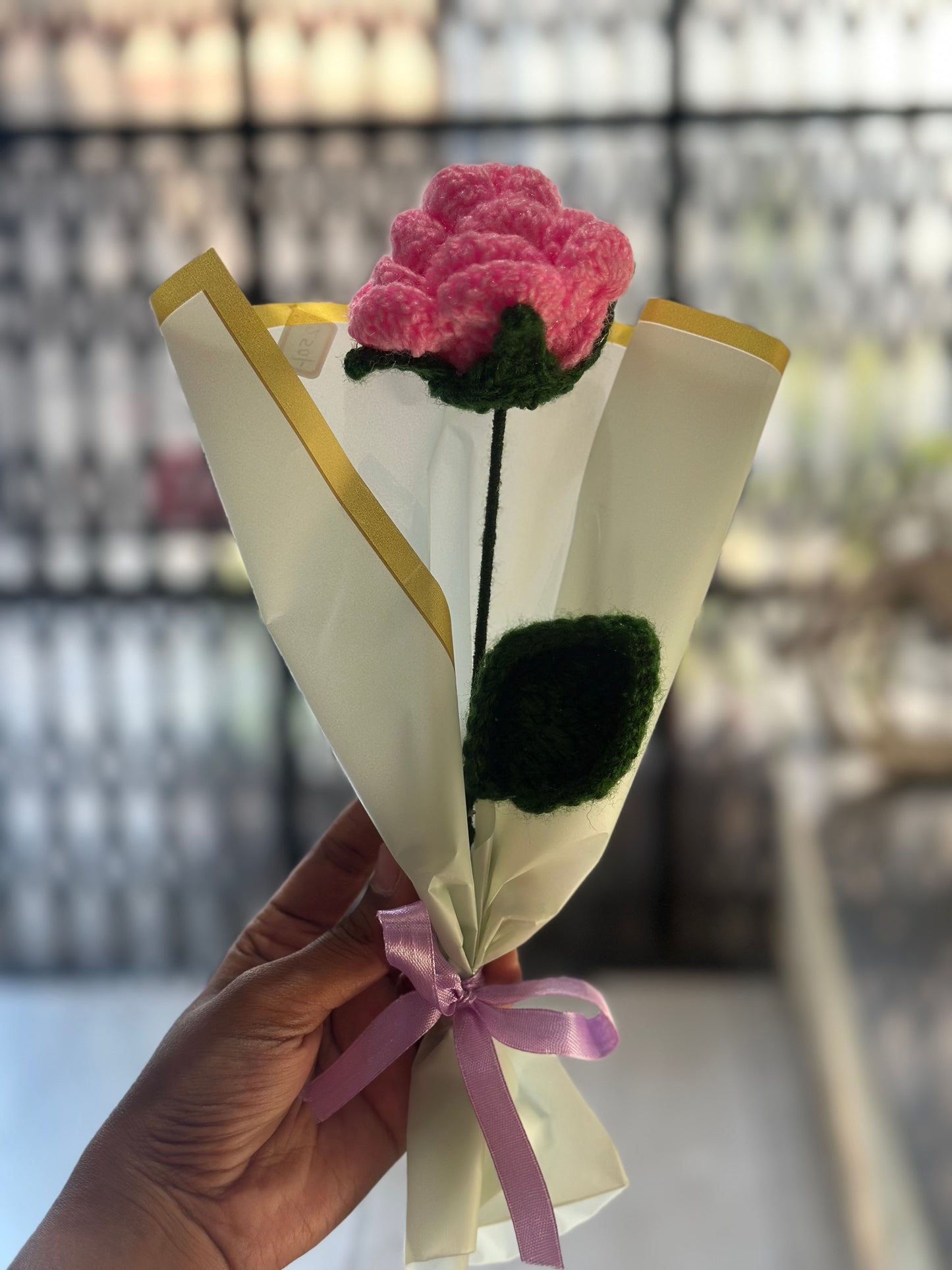 Rose crochet bouquet