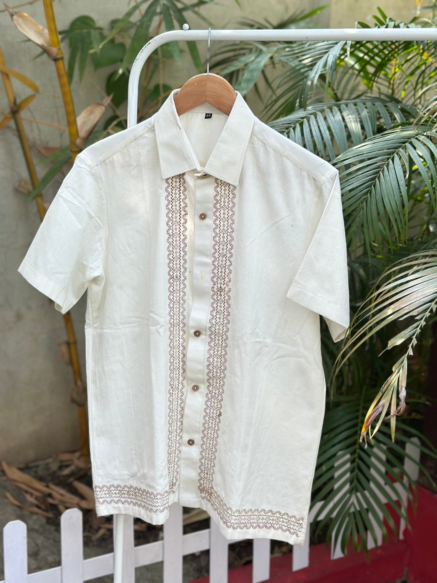 Embroidered cotton shirt