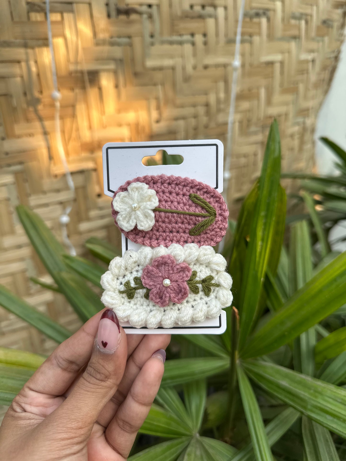 Crochet hair clips