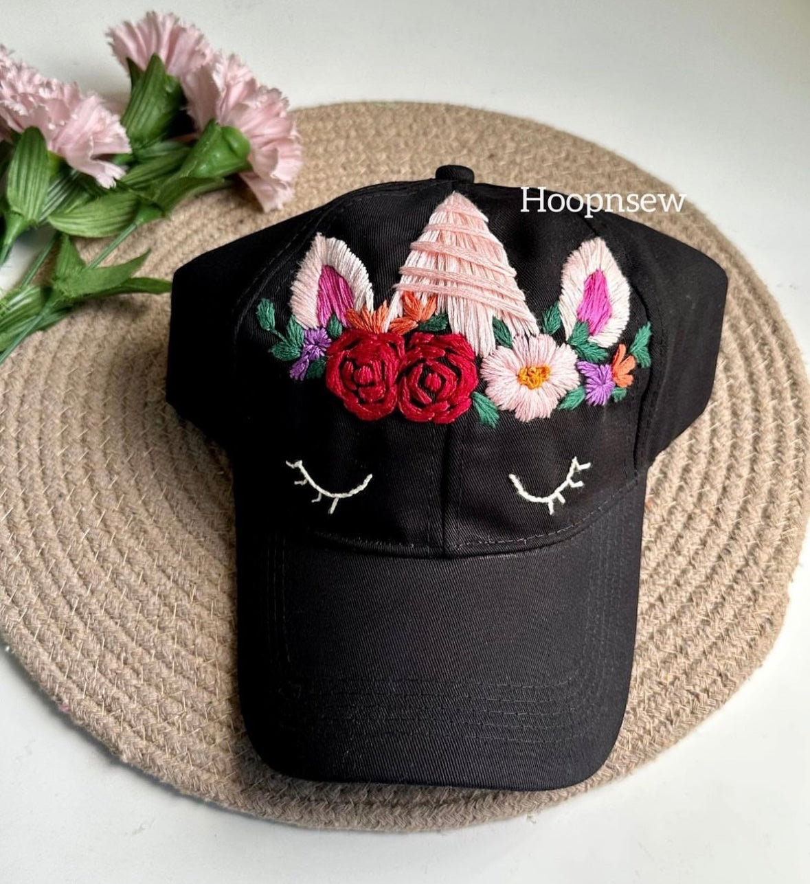 Unicorn embroidery cap