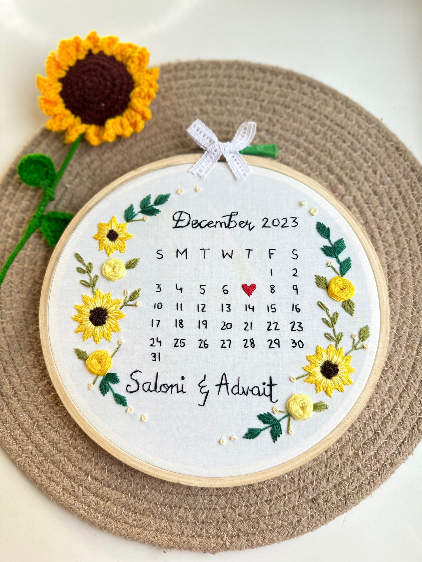 Customised calendar hoop