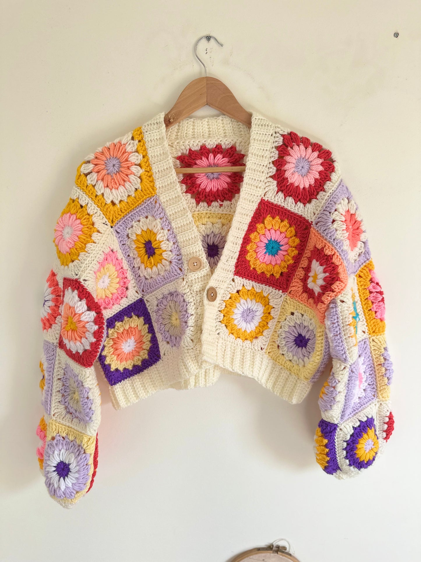 Floral fantasy crochet cardigan