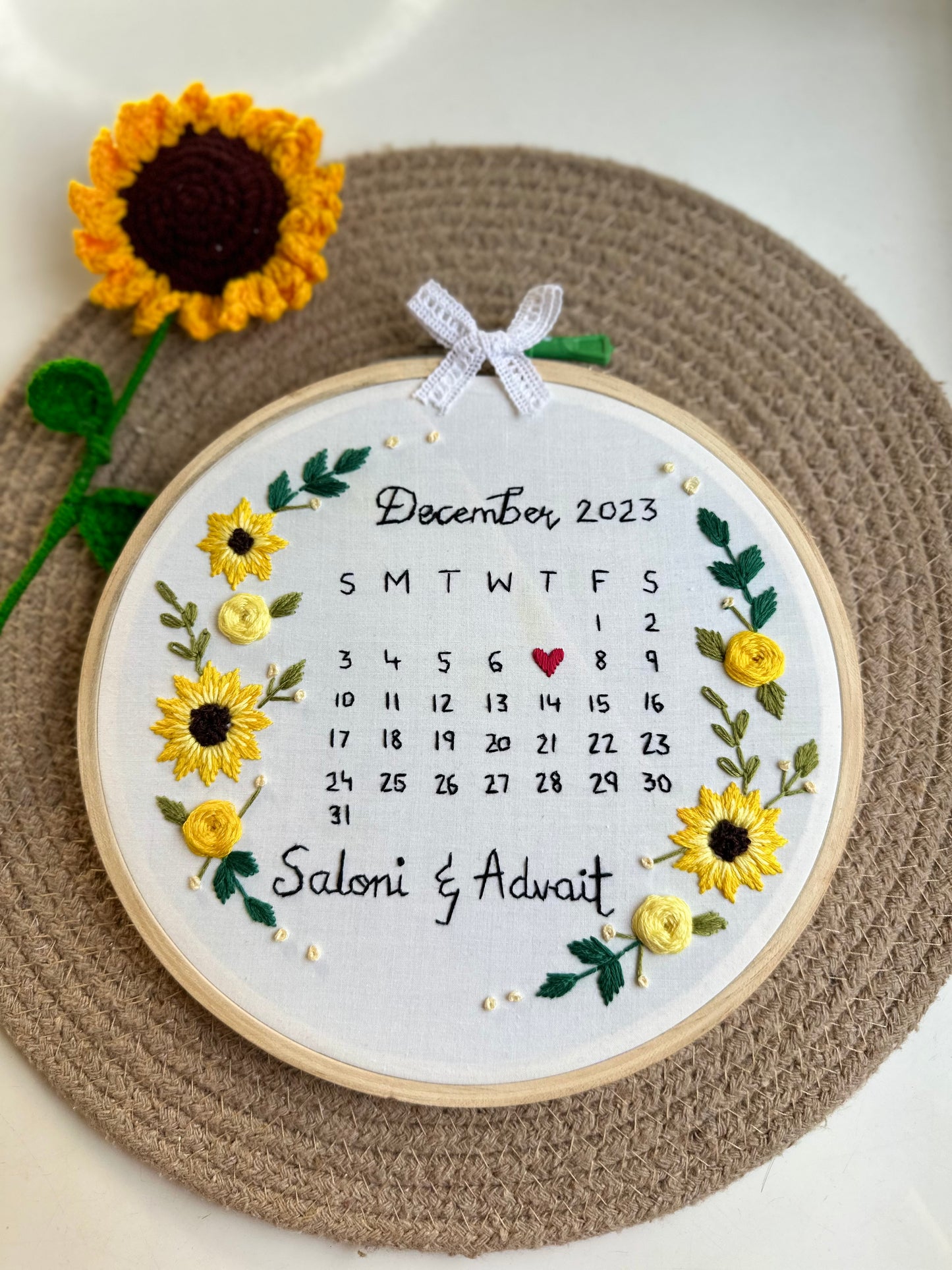 Customised calendar hoop