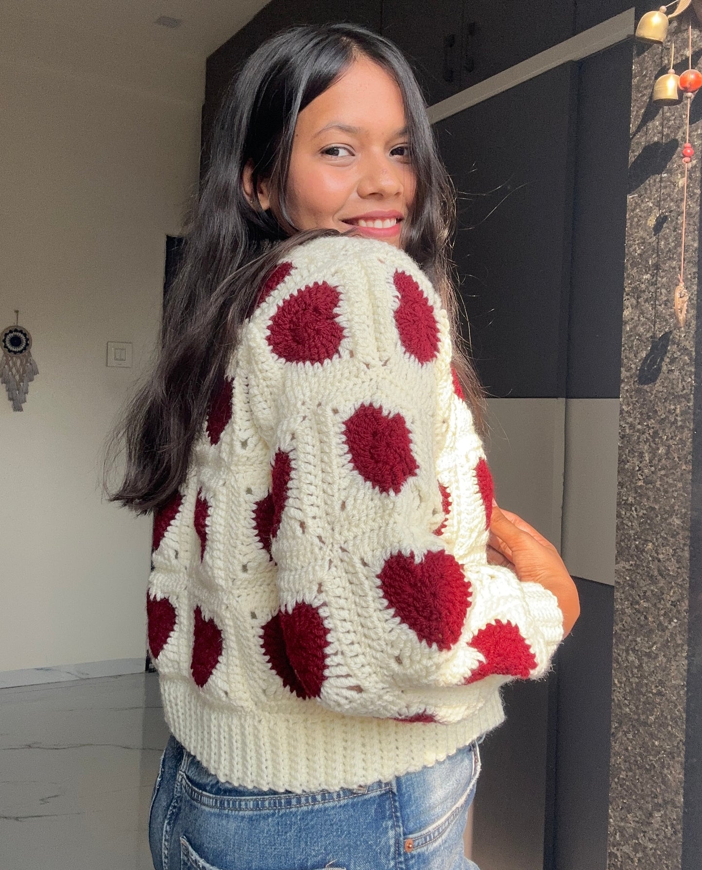 Sweetheart crochet cardigan