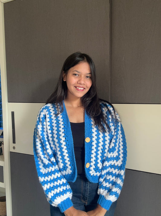 Stripes crochet cardigan