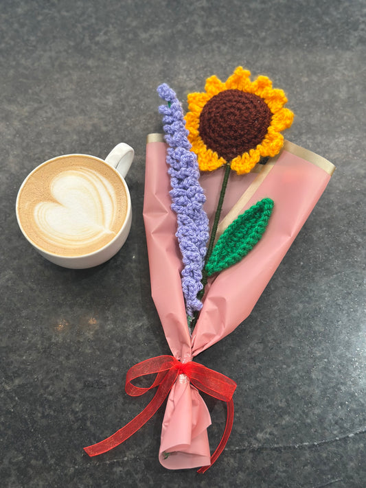 Sunflower & lavender bouquet