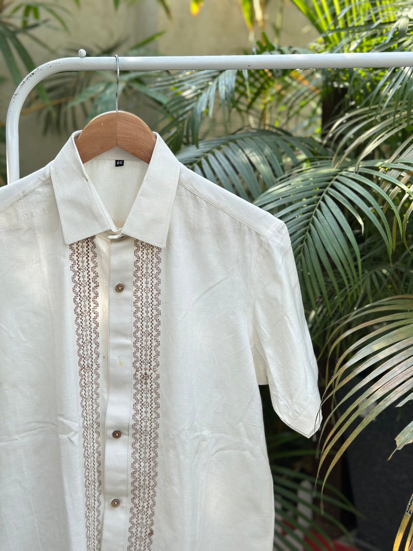 Embroidered cotton shirt