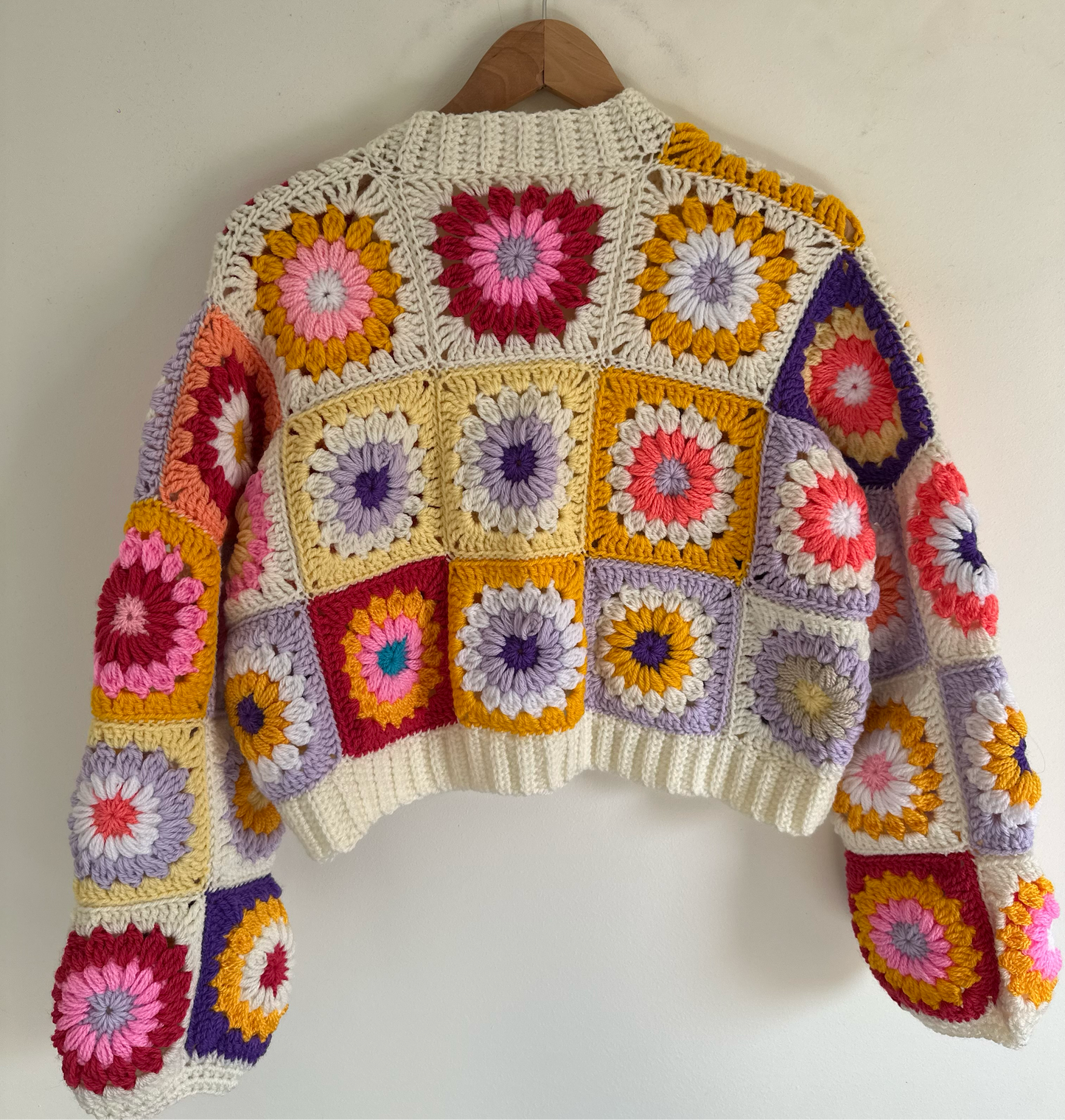 Floral fantasy crochet cardigan