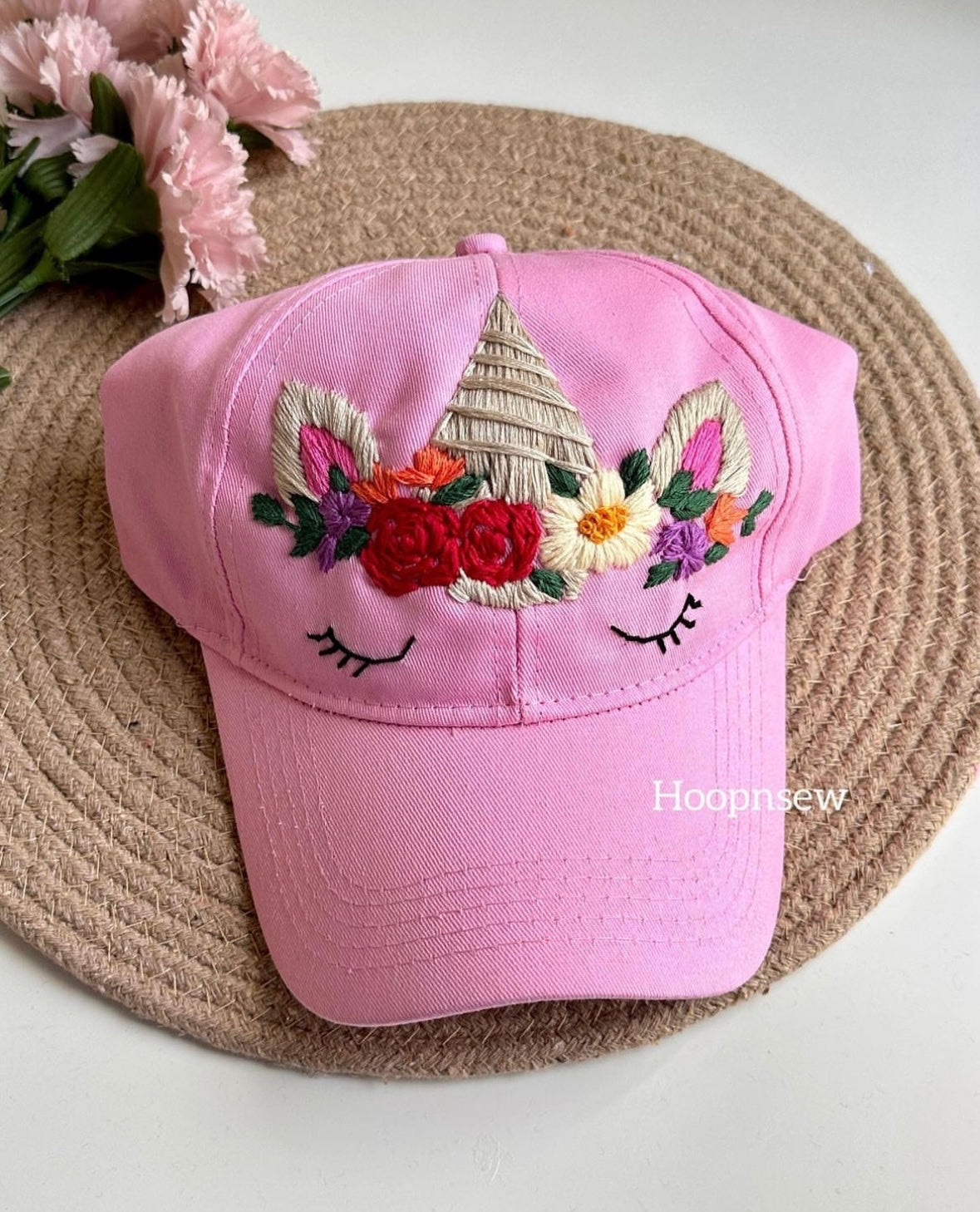 Unicorn embroidery cap