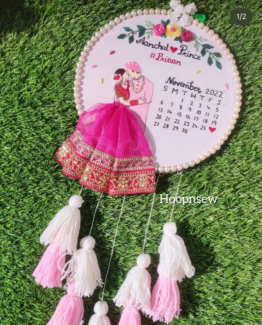 Wedding/ Anniversary calendar hoop