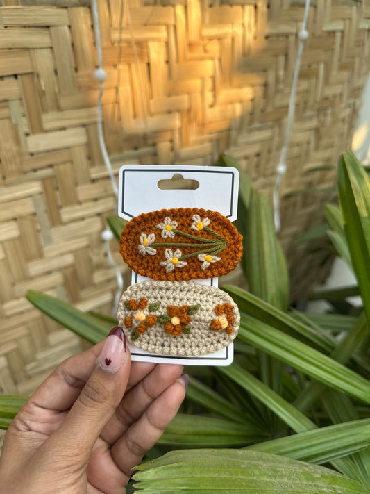 Crochet hair clips
