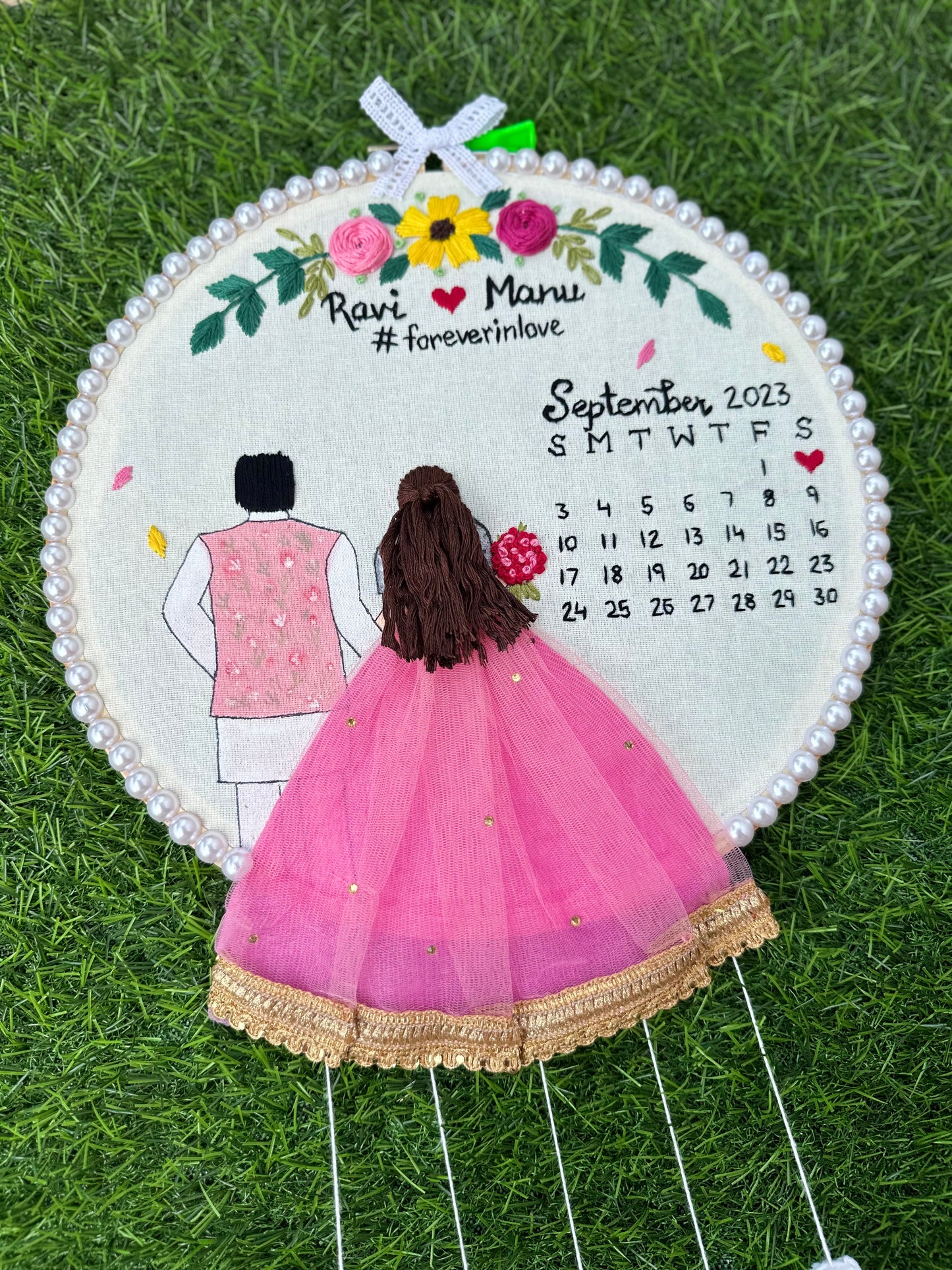 Wedding/ Anniversary calendar hoop