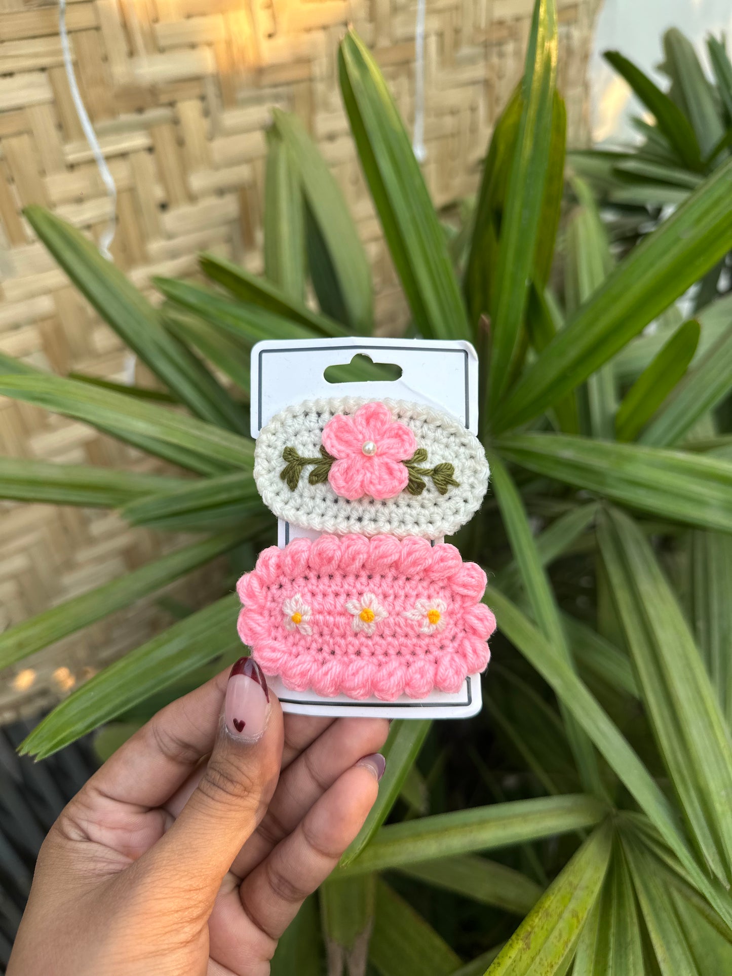 Crochet hair clips